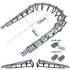 City Train Track Rail double layer Track Model Bricks straight curved soft Flexible Switch Uphill Railway Building Blocks kids