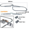 City Train Track Rail double layer Track Model Bricks straight curved soft Flexible Switch Uphill Railway Building Blocks kids