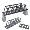 City Train Track Rail double layer Track Model Bricks straight curved soft Flexible Switch Uphill Railway Building Blocks kids
