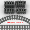 City Trains Flexible Tracks Soft 100PCS Straight Curved Rails Switch Building Block Creative Models Railways Toys For Kids 53401