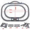 City Trains Rail Crossing Flexible Tracks Forked Straight Curved Soft Rails Track Switch Building Block Bricks Kids DIY Toys