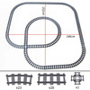 City Trains Rail Crossing Flexible Tracks Forked Straight Curved Soft Rails Track Switch Building Block Bricks Kids DIY Toys