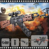 738pcs Military Soft Bullets Ak47 Assault Rifle Gun Telescope Weapon Boy Army Building Blocks Toy Brick