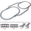 NEW City Trains Flexible Tracks Soft Straight Curved Rails Switch Building Block Creative Models Tailways Toys For Kids Gifts
