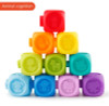 10Pcs /Set Colorful Baby Blocks Toys With Sound Soft Plastic cube Building Blocks bb Early Educational Toys For Children Kids