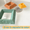 Children Pyramid Building Blocks Montessori Game Rainbow Soft Glue Blocks Construction Stacking Game Educational Toys For Kids