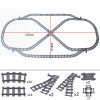 City Trains Train Track Rail Bricks Model Toy Soft Track Cruved Straight For Kids Gift Compatible All Brands Flexible Railway