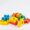 Wooden Educational Toys for Children Cartoon Animal 3D Building Block Puzzle Toy For Baby 1 to 3 Years