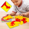 Children's Montessori Geometry Puzzles Building Block Face Changing Logical Thinking Training Early Education Wooden Toy