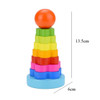 Hot Kids Montessori Wooden Toys Macaron Blocks Learning Toy Baby Music Rattles Graphic Colorful Wooden Blocks Educational Toy