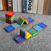 Children's Wooden Educational Color Cognitive Toy Flipping Visual Error Toy Magic Show Flipping Building Blocks