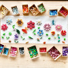 Montessori Mandala Blocks Loose Parts Baby Pretend Play Scenes Toys Color Sorting Counting Educational Wooden Toys for Children