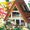 Cabin Model Building Blocks Wood House Lake Island Bricks Street View Modular Architecture Assemble Toys for Kids Birthday Gifts