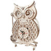 Creative DIY 3D Owl Clock Wooden Model Building Block Kits Assembly Wooden Puzzle Toy Gift Children Adult