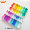 Wooden House Acrylic Lucent Cubes Kids Stacking Blocks Translucent Rainbow Gem Stone Stacker Open Ended Toys for Children