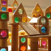 Large Wooden Fairy Tale Windows Blocks with Sparkling Stone Acrylic Toy Gems Transparent Window Stacking Blocks for Children