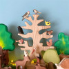 Large Handmade Wooden Bird Tree Blocks Open Ended Play Toys Playroom Decor Montessori Educational Wooden Toys for Children
