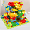 165/330pcs Small Size Marble Race Run Blocks Maze Ball Track Building Blocks Plastic Funnel Slide Blocks Assemble Bricks Toys