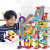 45-142PCS DIY Track Blocks Construction Marble Run Race Track Building Blocks Kids 3D Maze Toys Children Christmas Gift