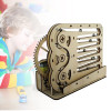 3D Wooden Puzzle DIY Assemble Mechanical Marble Run Gear Model Building Kit Steam Science Puzzles Educational Toys Gift for Kids