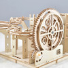 3D Wooden Puzzle DIY Mechanical Manual Model Building Kits Assemble Toys Marble Run Set with 4 Ball for Adult Kids Gifts