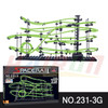 193/343/488PCS High-tech Ball Shooter Marble Luminous with Creative Roller Coaster Marble Games Ball Track Set Kid Gift