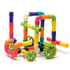 34 Pcs Building Blocks Set Montessori Educational Gift for Children Pipeline Construction Pipes Building Blocks DIY Assembly Toy