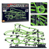 Marble Run for Adults 343PCS Luminous Roller Coaster Marble Run Ball Set Level 3 Electric Elevator Model Education Science Toys