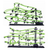 Marble Run for Adults 343PCS Luminous Roller Coaster Marble Run Ball Set Level 3 Electric Elevator Model Education Science Toys