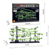 Marble Run for Adults 343PCS Luminous Roller Coaster Marble Run Ball Set Level 3 Electric Elevator Model Education Science Toys
