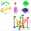 58PCS DIY Construction Marble Race Run Maze Balls Track Building Blocks Pipeline Type Blocks building games Kid's Toy