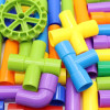 DIY Construction Toys Track Tubular Building Block Marble Runs Piecing ABS Building Bricks Education Construct Toys for Children