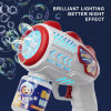 Space Astronauts Fully Automatic Bubble Gun Rocket Bubbles Machine Automatic Blower with Bubble Liquid Toy for Kids Bubble Gift