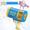 Gatling Bubble Gun 64/69 Holes Light Upgraded Electric Flashing Bubble Machine Rainbow Rocket Launch Outdoor Toys for Children