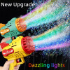 Bubble Gun Toys for Kids Electric Automatic Soap Rocket Bubbles Machine with LED Light Outdoor Wedding Party Toy Children Gifts