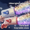 Bubble Gun Rocket 36 Holes Soap Bubbles Machine Guns Shape Automatic Blower With Light Toys For Kids Pomperos Childrens Day Gift