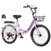 Folding Bicycle Variable Speed Bike Steel Carbon Material Thickening