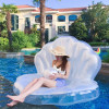 Giant Inflatable Toys Seashell with Pearl Ball Swimming Pool Float Inflatable Toys Chair Bed Outdoor Summer Beach Party Mattress