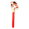 Classic Practical Multi-functional PVC Inflatable Horse Head Stick Ride-on Animal Toy for Kid Plaything Party Decor