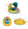 Baby Swimming Pool Float Infant Inflatable Floating Ring Kids Accessories Sunshade Baby And Mother Swim Trainer Toy Kids 1-6Y
