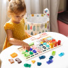 Montessori Blocks Toy Wooden Fishing Number Shape Animal Pairing Busy Board for Kids Educational Fine Motor Training Aids Toy