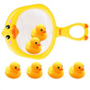 Baby Bath Toys for Kids Bathtub Duck Toy Set,Kids Floating Bath Toys with 6 Pcs Ducks Fishing Net, Bathroom Toddler Toys Water