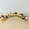 4/6/10pcs Set Crayon Shin-chan Anime Figure Fishing Puppy Kawaii Q Version Mini Decor Figurines Collectibles Children Toys Gifts