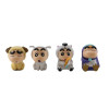 4/6/10pcs Set Crayon Shin-chan Anime Figure Fishing Puppy Kawaii Q Version Mini Decor Figurines Collectibles Children Toys Gifts