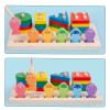 2 in 1 Montessori Baby Developmental Toys Shape Sorting Puzzle and Fishing Game Wooden Educational Toys for Children 3 4 5 Years