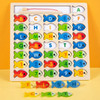 Montessori Baby Wooden Magnetic Fishing Toys Letter Cognition Game Color Pairing Board Teaching Aids Educational Toy For Kids