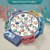 Fishing Toys For Children Boys Girls Magnetic Fish Game Electric Musical Rotating Board Play Outdoor Sports Educational Toys Kid