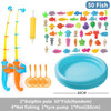 Double shell fishing toy children puzzle boys and girls pool set of magnetic fishing rod 2-year-old 3-year-old 4-year-old 5-year