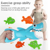 1 Set Funny Shark Grabber Bath Toy For Boys Girls Catch Game With 4 Fishes Bathtub Interactive Bathing Puzzle Fishing Water Toy