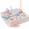 New Baby Wooden Toys 3D Puzzle Early Childhood Kids Educational Toys Catch Worm Game Fishing game Color Cognitive Magnetic